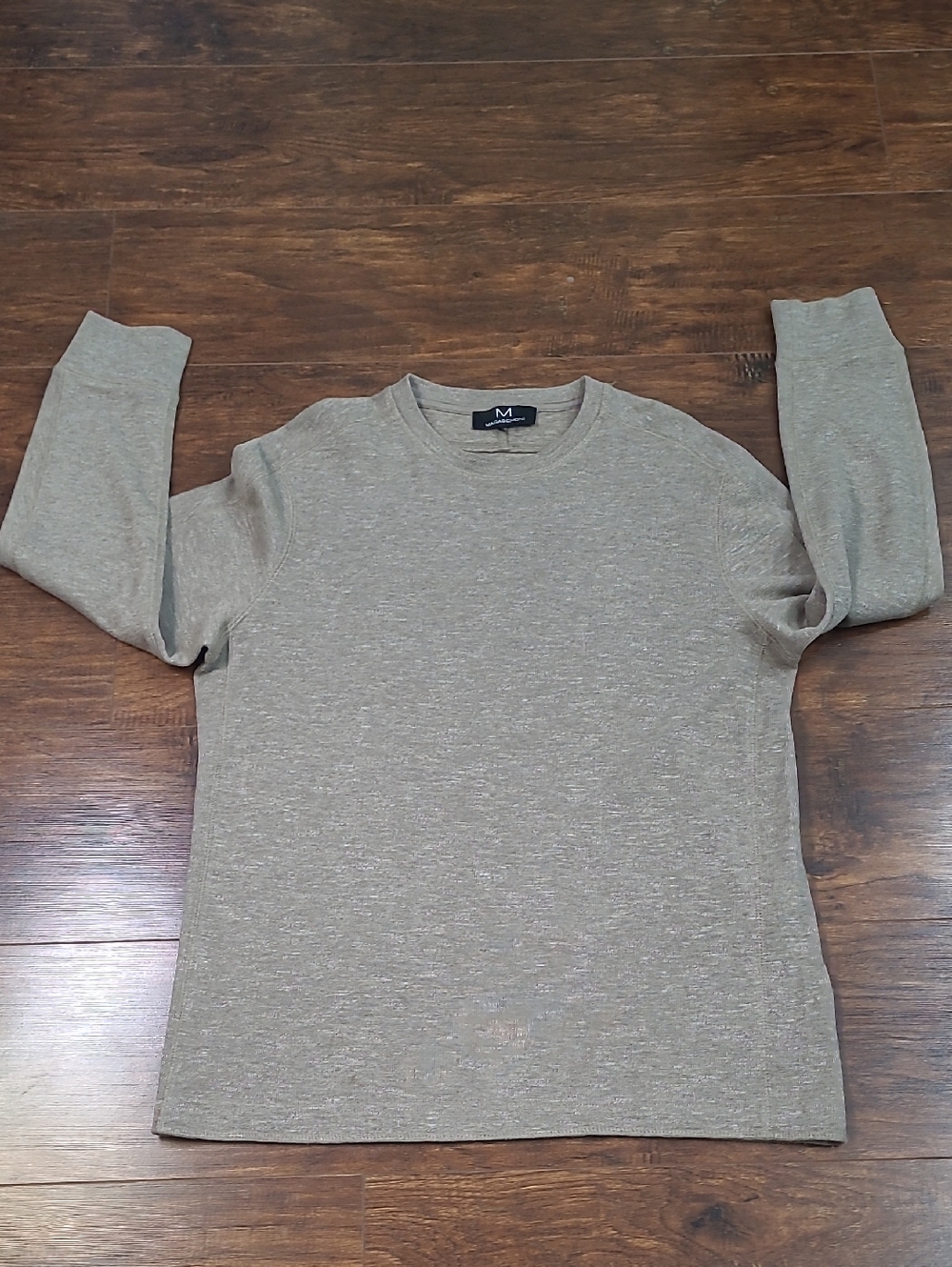 Magaschoni  Beige Lightweight Knit Top Mens Classical Simple Any Occasion Size M